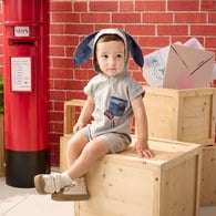 帥氣比得造型長兔耳連帽短袖兔裝