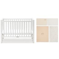 簡約淺灰色中床附床墊+有機棉四件式床組/寢具組-M