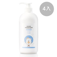 鳳梨酵素奶瓶蔬果洗潔液600ml 4入