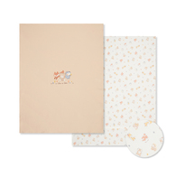 經典白色大床附床墊+有機棉四件式床組/寢具組-L