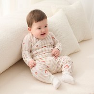 果漾之秋長袖兩段式調節開襟包屁衣 (美麗諾羊毛)