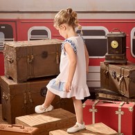 柏靈頓之旅花邊層次洋裝