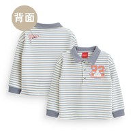 學園明星橫紋長袖POLO衫