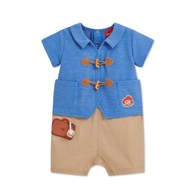 柏靈頓之旅牛角扣翻領短袖兔裝