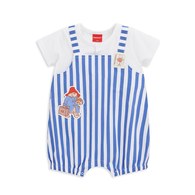 柏靈頓之旅條紋刺繡假兩件兔裝 (吸濕排汗+抗UV)