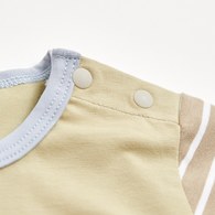 柏靈頓休閒短袖側開兔裝(針織布)