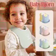 BABYBJÖRN 軟膠珠邊防屑圍兜2 入 (5色選擇)