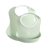 BABYBJÖRN 成長軟膠防細屑圍兜2入組-大+小 (4色選擇)