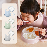 BabyBjörn 分隔餐盤餐具組+防滑杯2入