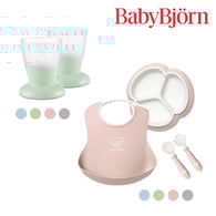 BabyBjörn 分隔餐盤餐具組+防滑杯2入