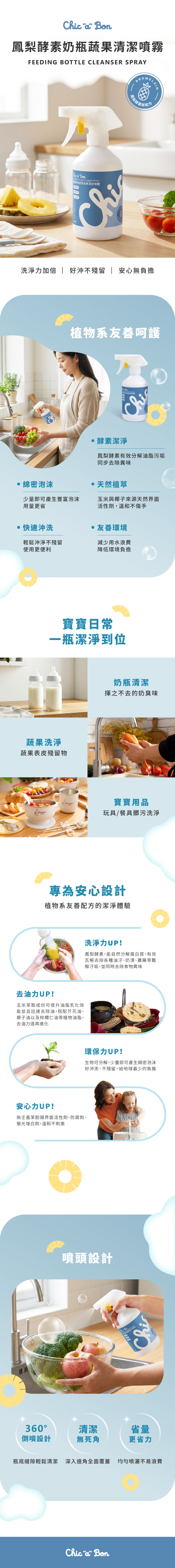 奇哥哺育用品推薦｜鳳梨酵素奶瓶蔬果清潔噴霧