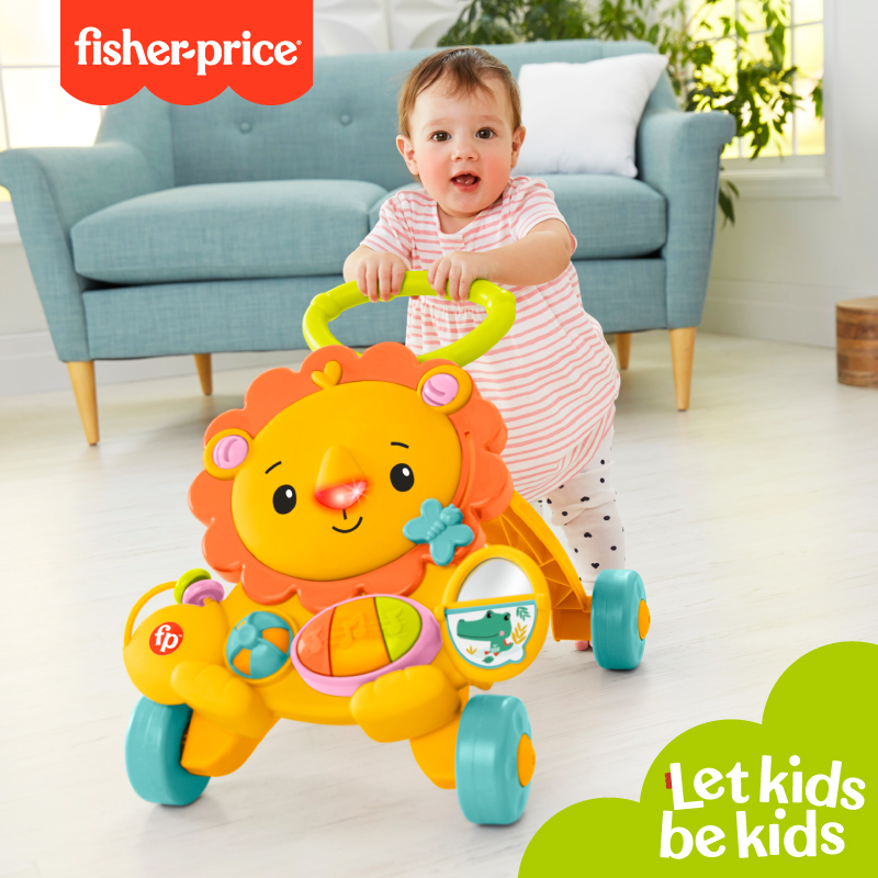 費雪兩用獅子聲光踏步車/學步車