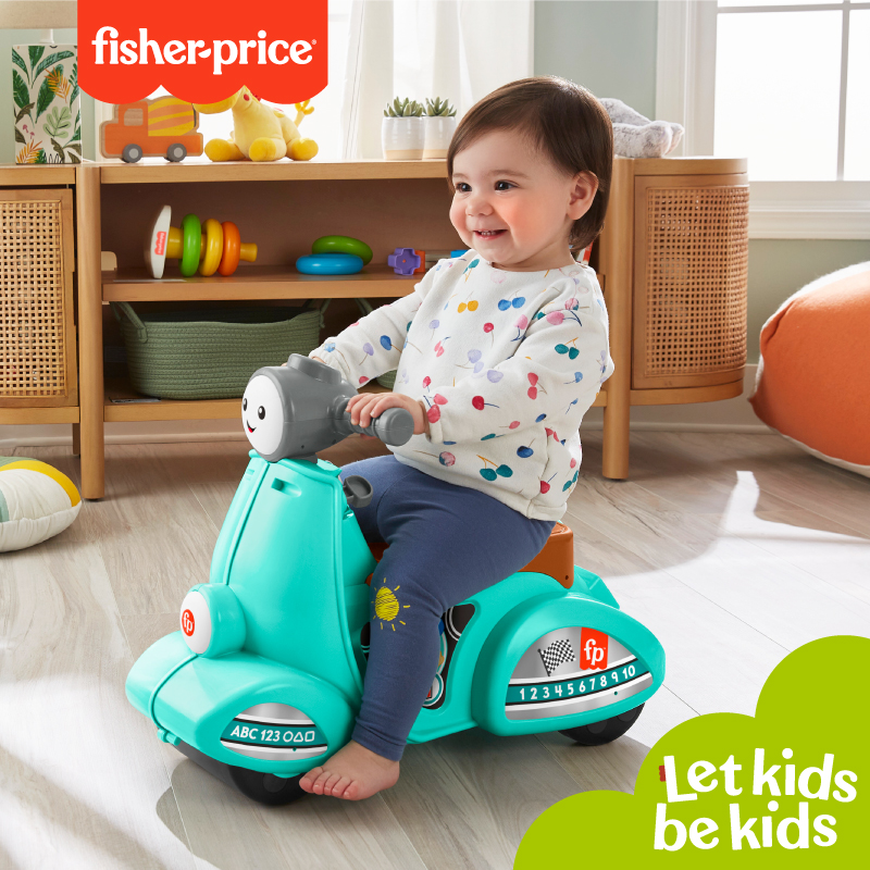 費雪復古摩托學步車