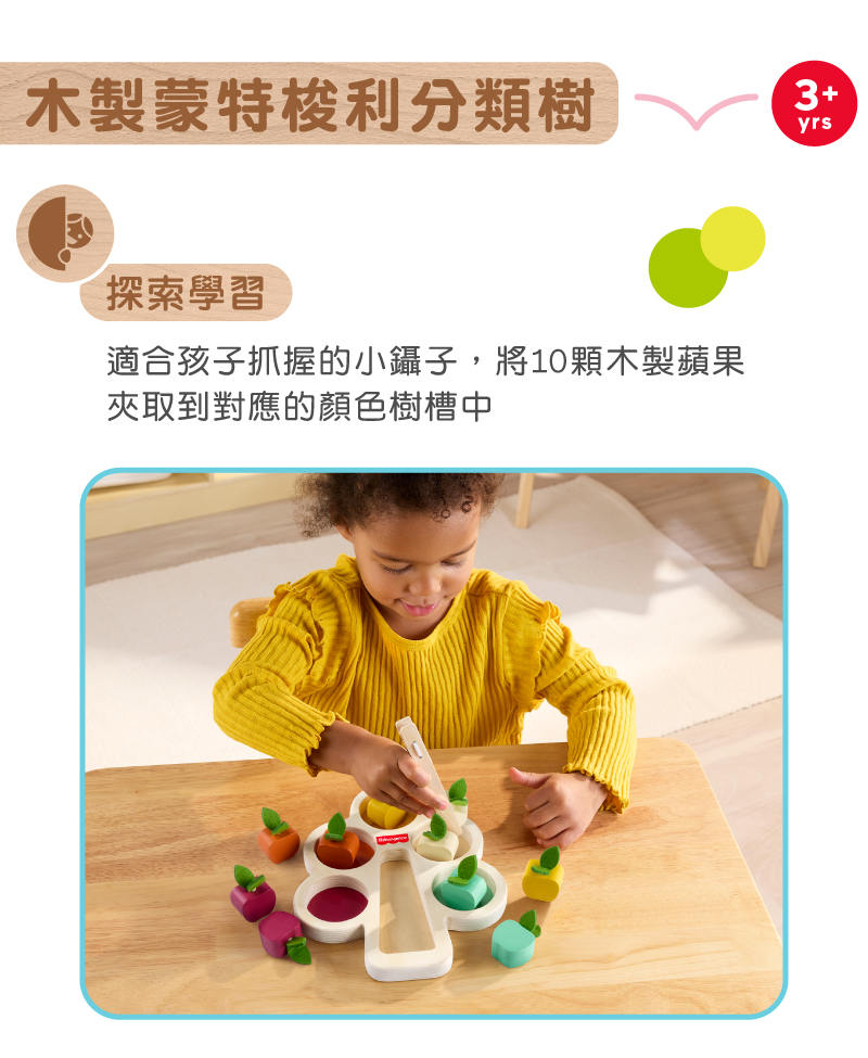 奇哥玩具推薦：費雪木製蒙特梭利分類樹