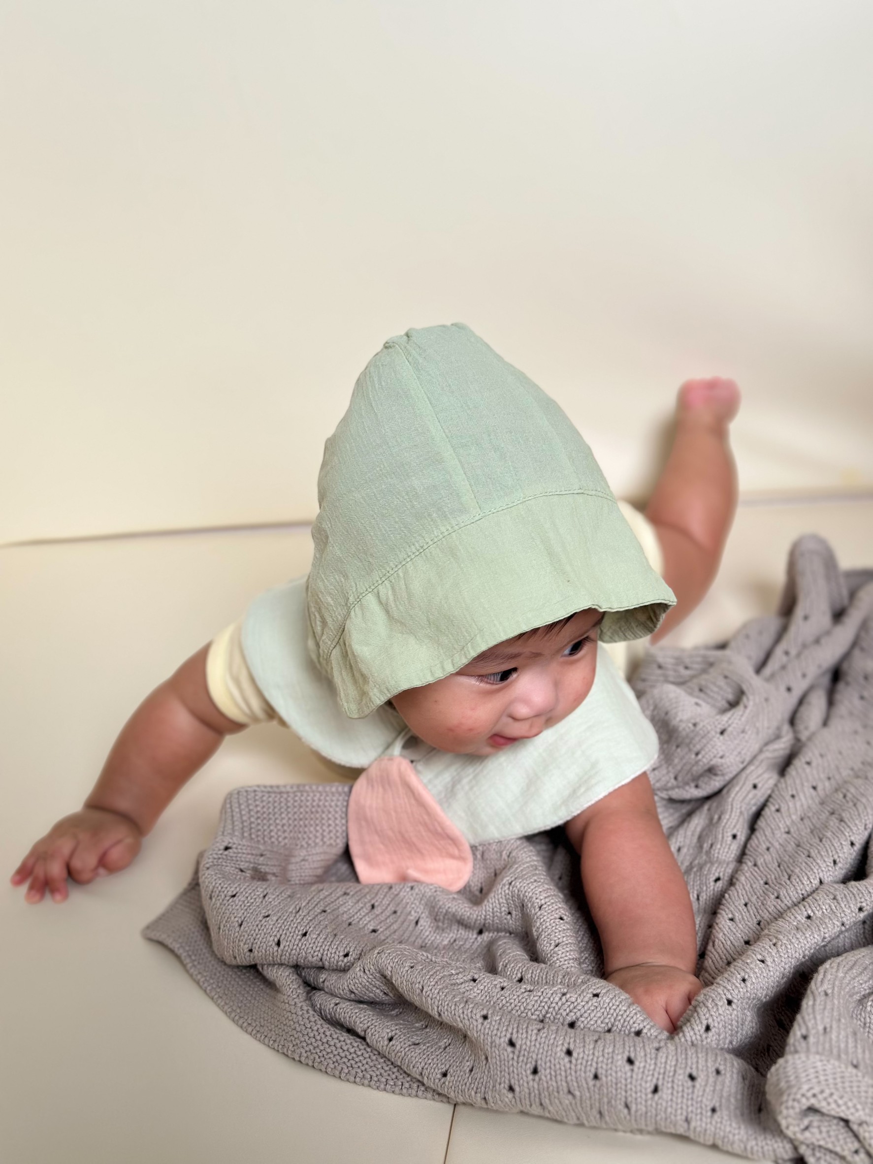  bimbidreams透氣純棉針織洞洞毯－方便清洗