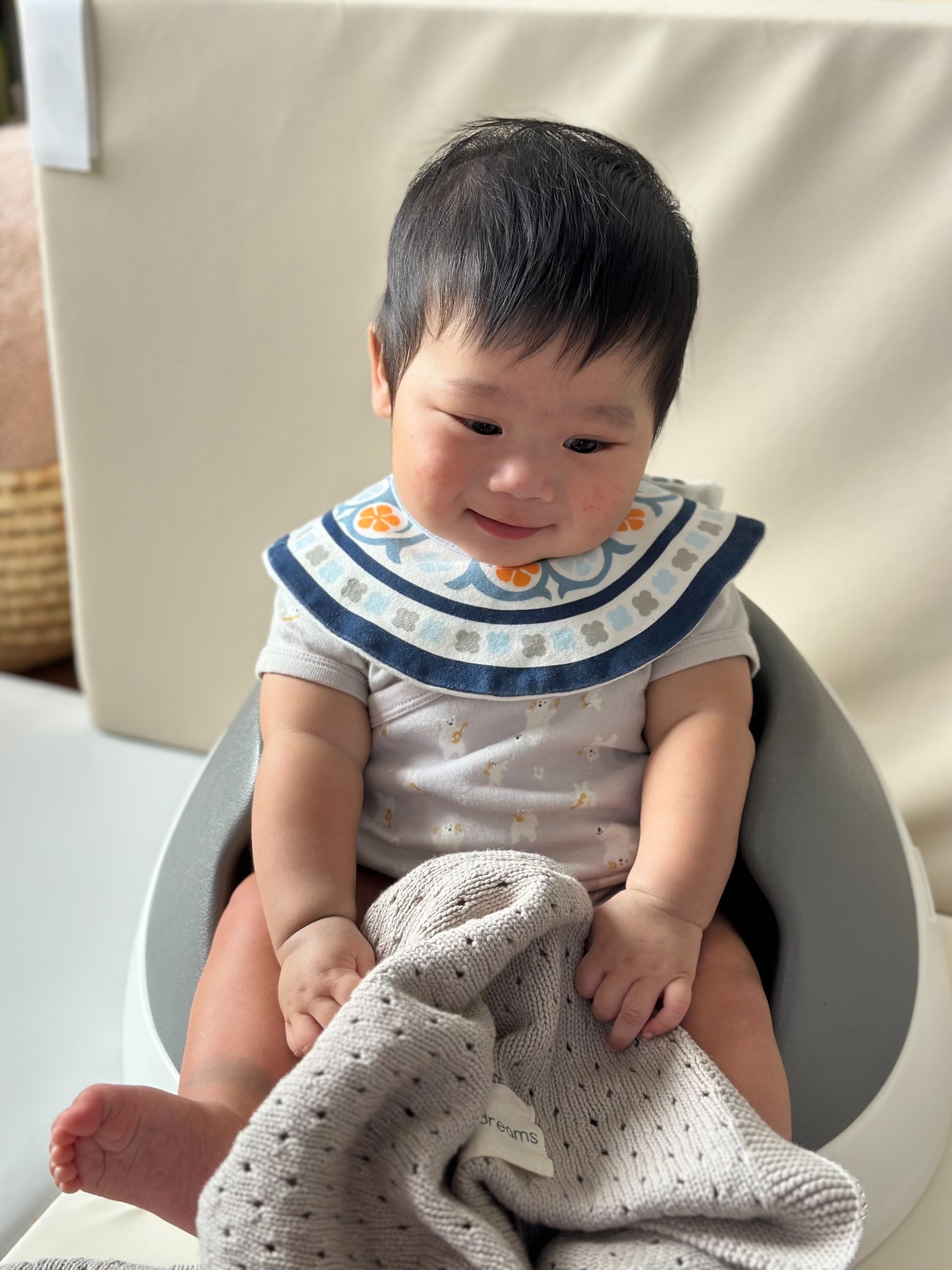 bimbidreams透氣純棉洞洞毯－可當推車毯或哺乳毯