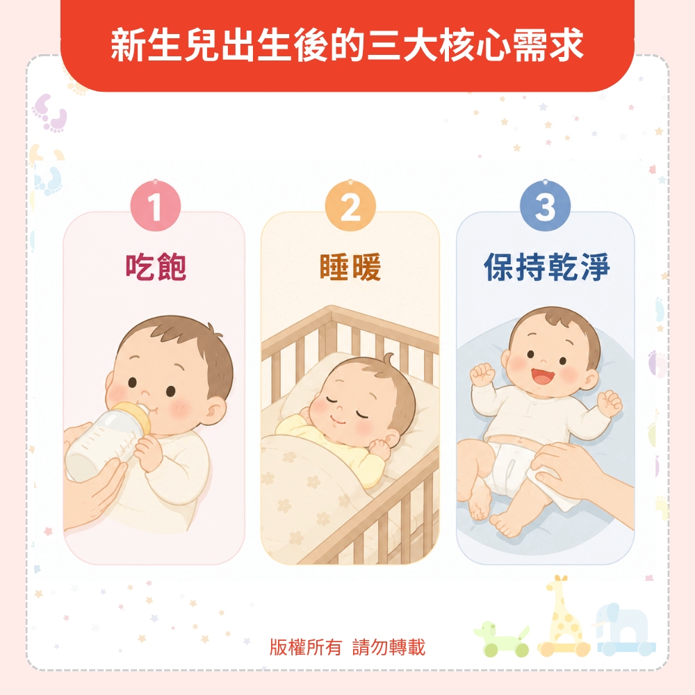 新生兒出生後的三大核心需求 新生兒出生後的三大核心需求